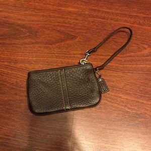 Small Brown Coach Wristlet